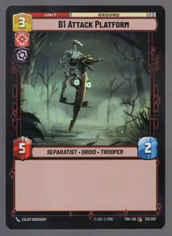 Star Wars Unlimited TotR Foil Card TWI133 B1 Attack Platform - Image 1