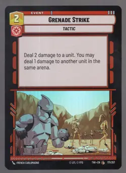 Star Wars Unlimited TotR Foil Card TWI171 Grenade Strike - Image 1
