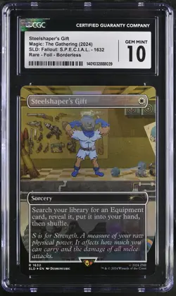 Steelshaper's Gift #1632 2024 MTG SLD Fallout: S.P.E.C.I.A.L. Pipboy Foil CGC 10 - Image 1