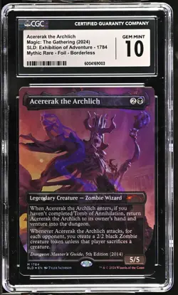 Acererak the Archlich #1784 2024 MTG Dungeons & Dragons D&D SLD Foil CGC 10 - Image 1