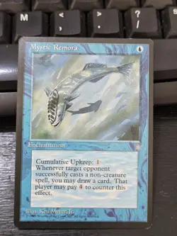 Magic the Gathering - Ice Age Mystic Remora 87 Common 1995 Mtg - Image 1