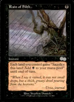 MTG Rain of Filth LP Light Play Urza's Saga [1334] - Image 1