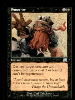 MTG Smother LP Light Play Onslaught [1315] - Image 1