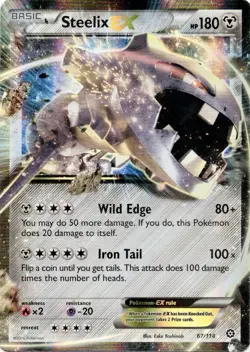 Steelix EX - 67/114 - Pokemon Steam Siege XY Ultra Rare Card NM - Image 1