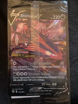 Pokemon Card Eternatus V 116/189 Darkness Ablaze Jumbo Promo Sealed Near Mint - Image 1