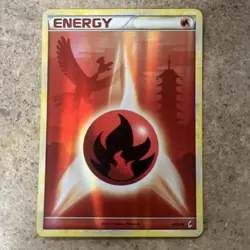 Pokemon TCG 2011 Fire Energy 89/95 Call of Legends Holo LP - Image 1
