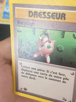 CARTE POKEMON RECYCLAGE 61/62 EDITION 1 FR COMMUNE WIZARDS FOSSILE - TBE - Image 3