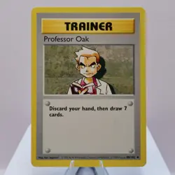 Pokemon TCG - Professor Oak 88/102 Base Set Uncommon Shadowless WOTC 1999 - MP - Image 2