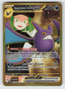 Team Rocket's Crobat ex Pokemon Destined Rivals 242/182 Hyper Rare NM - Image 1