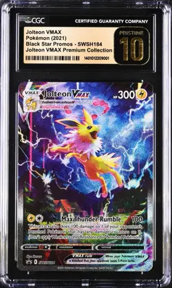 CGC PRISTINE 10 Jolteon VMAX Premium Coll. Full Alt Art Promo SWSH184 - Pokemon - Image 1