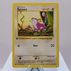 Pokemon TCG - Rattata 61/102 Base Set Common 1st Edition WOTC 1999 - NM - Image 2