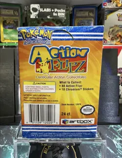 Pokemon Action Flipz Series 1 *Blue Crimp* Factory Sealed 24CT Vintage Box - Image 4