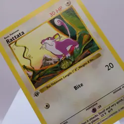 Pokemon TCG - Rattata 61/102 Base Set Common 1st Edition WOTC 1999 - EXC - Image 1