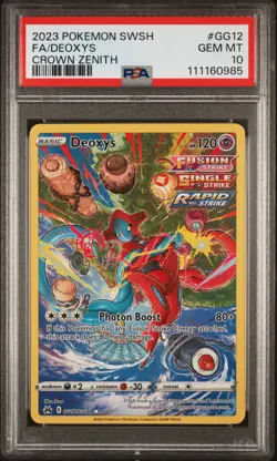 Deoxys #GG12 2023 Pokemon Sword And Shield Crown Zenith Full Art PSA 10 - Image 1