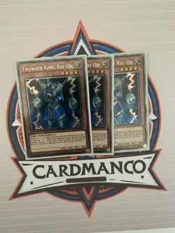 3x Playset Thunder King Rai Oh RA03-EN206 | Platinum Secret Rare Yugioh EU PCR - Image 1