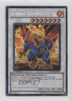 Jurrac Giganoto 1st Ed. YuGiOh Hidden Arsenal 2 #HA02-EN057 2010 7m3 - Image 1