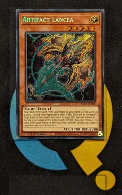 RA01-EN006 Artifact Lancea Secret Rare 1st Edition YuGiOh Card - Image 1