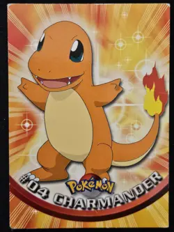 Charmander #04 Topps TV Animation Edition Green Label Non Holo Pokemon 1999 MP - Image 1