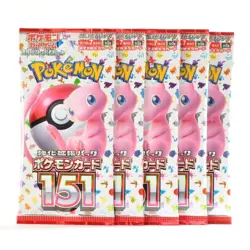 Pokemon Card Scarlet & Violet Booster Pack 151 sv2a Japanese Pokemon TCG 5 Pks - Image 2