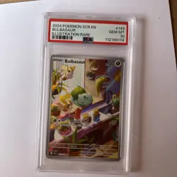 Pokemon TCG Bulbasaur Card 143/142 Stellar Crown Illustration, Rare Psa 10 - Image 1