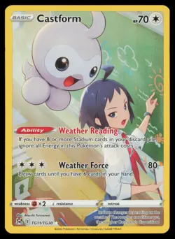 CASTFORM TG11/TG30 LOST ORIGIN TRAINER GALLERY RARE HOLO POKEMON TCG CARD - Image 1