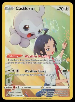 CASTFORM TG11/TG30 LOST ORIGIN TRAINER GALLERY RARE HOLO POKEMON TCG CARD - Image 3