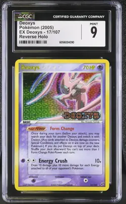 CGC 9 MINT Deoxys 2005 EX Deoxys 17/107 Reverse Holo STAMPED Pokemon Card psa - Image 1