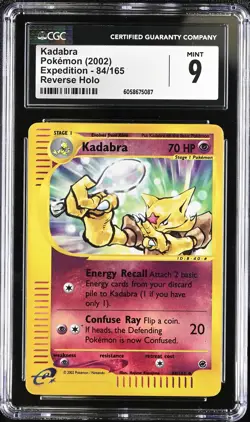 CGC 9 MINT Kadabra 2002 Expedition 84/165 Reverse Holo Pokemon Card psa - Image 1