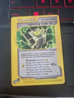 Lightning Cube 01 127/147 Aquapolis Pokemon Card Uncommon Non Holo Trainer - Image 1