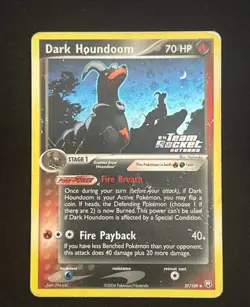 Pokemon Card-Dark Houndoom-Ex Rocket Returns-Holo-37/109-ENG-PL-STAMPED - Image 1