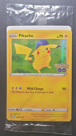 Pikachu (Sealed) Pokemon GO 028/078 -Pokemon Gamestop Sealed Promo - NM/MT - Image 1