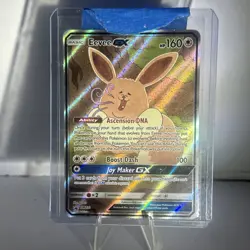 Eevee GX SM233 Full Art Promo Black Star Illustrator Rare Holo Pokemon Card - Image 1