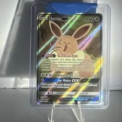 Eevee GX SM233 Full Art Promo Black Star Illustrator Rare Holo Pokemon Card - Image 2