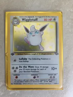 1999 Pokemon TCG Wigglytuff Jungle 1st Edition Holo Rare 16/64 Vintage WOTC - Image 1