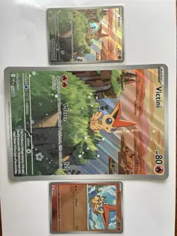Pokemon TGC Victini Illustration Collection Promo | Full Art Rare Holo | 3 Cards - Image 3