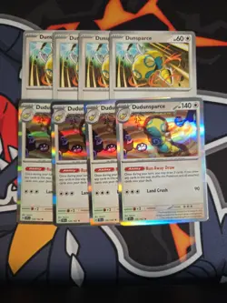 4x Dudunsparce 129/162 Temporal Forces Holo Rare Playset Pokemon TCG NM/M - Image 1