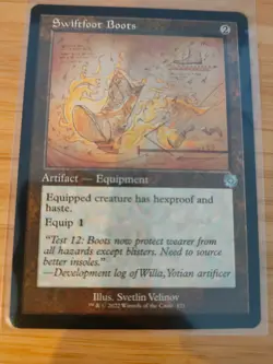 MTG Swiftfoot Boots (Schematic Artifact Retro Frame) The Brothers' War M/NM - Image 1