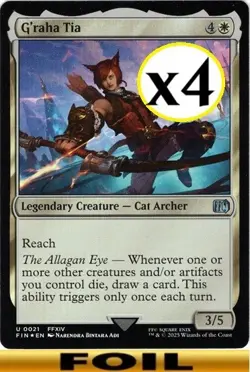 4x - G'raha Tia - FOIL - x4 (playset) - Final Fantasy - UC NM MTG - Image 1