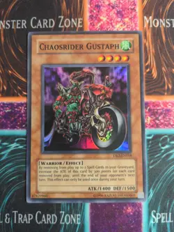 Yu-Gi-Oh! Chaosrider Gustaph DR2-EN018 Unlimited Super Rare NM/LP - Image 1