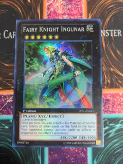 Yu-Gi-Oh! Fairy Knight Ingunar LVAL-EN055 1st Edition Super Rare NM - Image 1