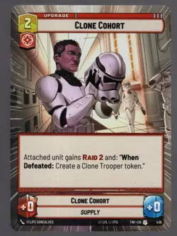 Star Wars Unlimited TotR Hyperspace Card TWI436 Clone Cohort - Image 1