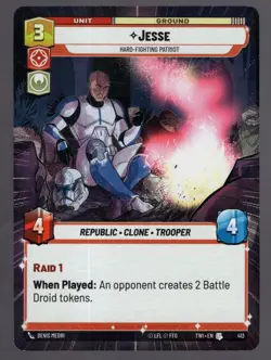 Star Wars Unlimited TotR Hyperspace Card TWI413 Jesse - Image 1