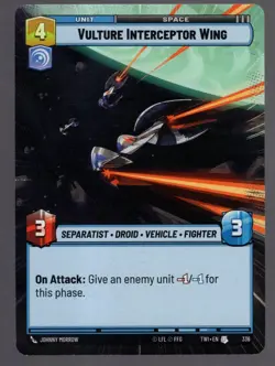 Star Wars Unlimited TotR Hyperspace Card TWI336 Vulture Interceptor Wing - Image 1