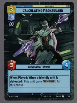 Star Wars Unlimited TotR Hyperspace Card TWI306 Calculating MagnaGuard - Image 1