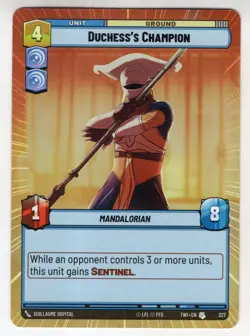 Star Wars Unlimited TotR Hyperspace Card TWI327 Duchess's Champion - Image 1