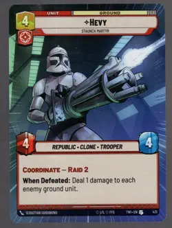 Star Wars Unlimited TotR Hyperspace Card TWI431 Hevy - Image 1