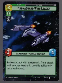 Star Wars Unlimited TotR Hyperspace Card TWI355 MagnaGuard Wing Leader - Image 1