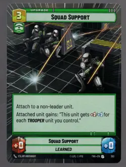 Star Wars Unlimited TotR Hyperspace Card TWI392 Squad Support - Image 1