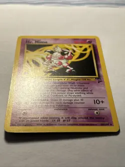 2000 Pokemon TCG Mr. Mime 27/130 Base Set 2 Non Holo Rare Card Vintage WOTC LP - Image 3
