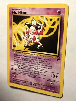 2000 Pokemon TCG Mr. Mime 27/130 Base Set 2 Non Holo Rare Card Vintage WOTC LP - Image 5